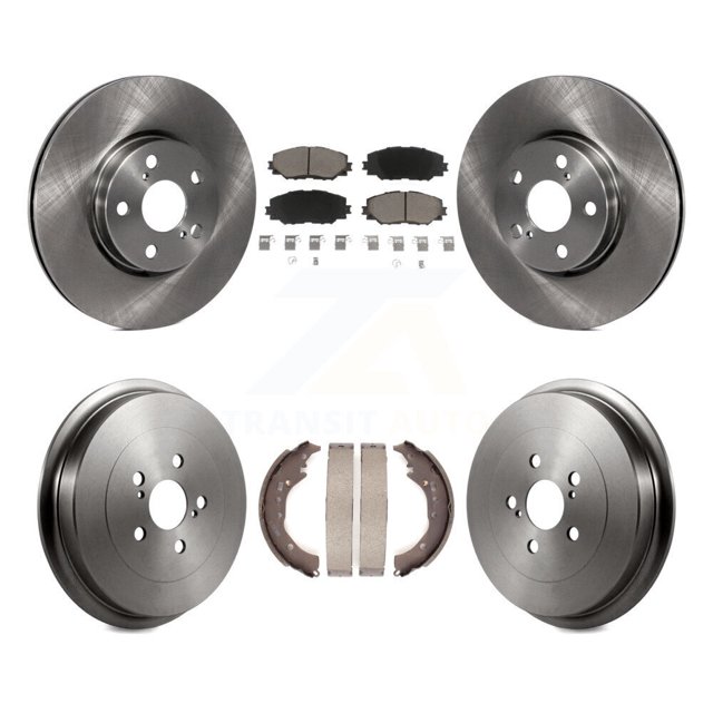 CMX Front Rear Disc Brake Rotors Ceramic Pads and Drum Kit for Car Toyota Corolla K8C-102569