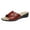 Wine, variant on Wedge Sandals for Women 2026 Dressy Summer Flat Comfortable Fashion Slippers Beach Cute Ladies Slides Leather Casual Dress Shoes Beige Size 7