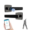 thumbnail image 1 of Empreinte Digitale Smart Porte Lock avec Poignée 4 en 1 Entrée Sans Clé Tuya Application Clé Codes d'Identification Smart Boutons pour Porte d'Entrée Chambre Appartement Hôtel Noir, 1 of 9