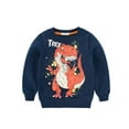 thumbnail image 1 of Toddler Boys Winter PullOver Dinosaur Sweatshirt, 1 of 4