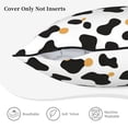 thumbnail image 5 of Velvet Rimmed Pillowcase Is Not Easy To Open Line Deformation Invisible Zipper Opening And Closing Only Pillowcase Does Not Contain Pillow Core Simple Cow Print Pattern, Vector Art Style_2 18"X18", 5 of 8