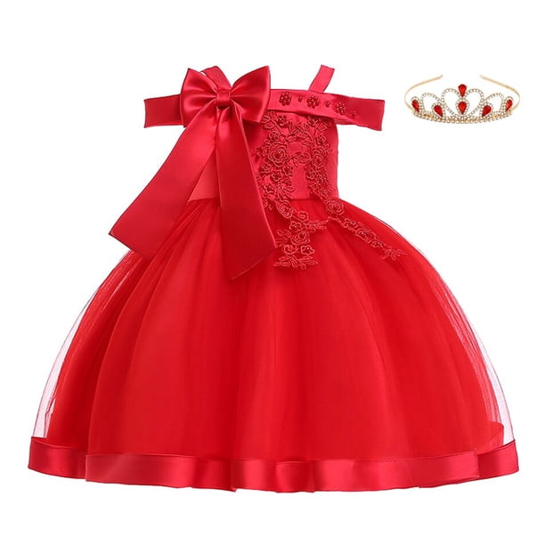 2023 vestido de princesa de un hombro ropa infantil para niñas vestido de fiesta de boda de noche disfraz ropa de niños 3-10 años Vestido6T (etiqueta 130) Gao Jinjia LED