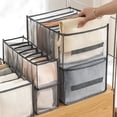 thumbnail image 3 of Cajas de almacenamiento para pantalones vaqueros, organizador de armario plegable para ropa interior, divisores de cajón, 3 of 4