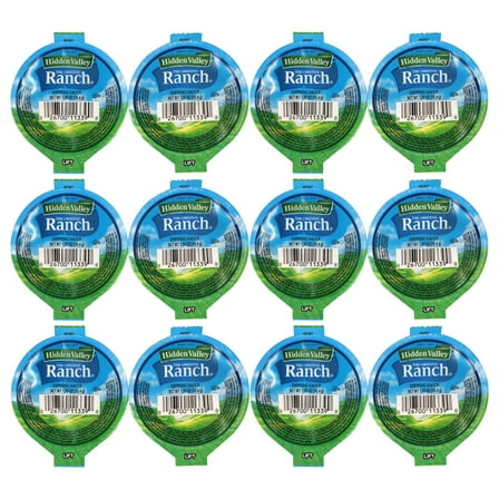 Hidden Valley Original Ranch Dressing 1.25 oz. Dipping Sauce Cup | Gluten-Free, Kosher | 12 Pack