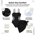 thumbnail image 4 of Kuleyang Girls Swimsuit One-Piece Swimwear Adjustable Straps Cut Out Bathing Suit with Cover Up Skirt Swimsuit for Girls, 4 of 8