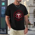 thumbnail image 4 of Emotional Support Husband Hip-hop Men's Cotton Short Sleeve HD Print Tee for Casual T-Shirt Crew Neck Top Black M, 4 of 7
