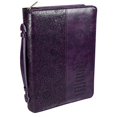 thumbnail image 1 of Faith Leather Large Purple Bible Cover, 1 of 1