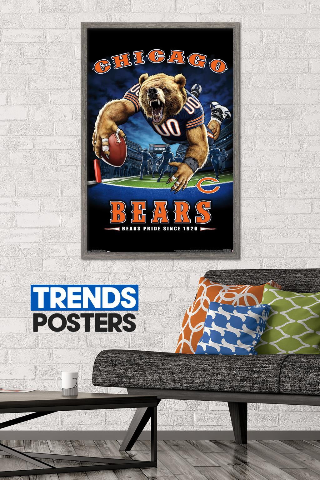 NFL Chicago Bears - End Zone 17 Wall Poster, 22.375" x 34", Framed