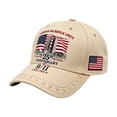 thumbnail image 3 of Vintage Washed Baseball Cap for Men and Women, Adjustable Low Profile Dad Hat, Cotton Curved Brim Casual Outdoor Hat,911 Never Forget, 3 of 7