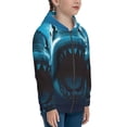 thumbnail image 5 of Pofeuu Open-Mouthed Shark Print Teenage Zipper Hoodie Sweatshirts Hooded Casual Jackets With Pocket For Boys Girls-Medium, 5 of 6