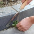 thumbnail image 2 of 1 crack weeder Stainless steel manual weeder L-shaped pulling knife shovel sickle tool Weeding and pulling garden rake 11 teeth (11 tooth weed rake), 2 of 6