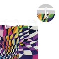 thumbnail image 5 of Yayeee Shower Curtain with Hooks 72"x72" Waterproof Fabric Bathroom Hanging Decor, Purple Wavy Plaid, 5 of 5