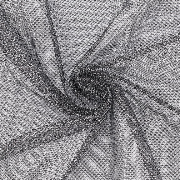 1 Yards 50.39 Inch Silver Mesh Fabric Broadcloth Edged Netting Cloth by The Yard Polyester Tulle Fabrics