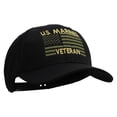 thumbnail image 5 of US Marines Veteran Flag Design Embroidered 6 Panel Structured Cotton Twill Cap Made in USA - Black OSFM, 5 of 5