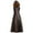 Brown, variant on Odeerbi Renaissance Court Medieval Hooded Dress for Women 2025 Gothic Novelty Elegant Maxi Dress Color Matching Strapless Hooded Dress Brown