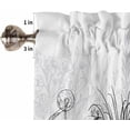 thumbnail image 5 of Fall Grey Floral Window Curtains 63 Inch Length, Summer Autumn Butterfly Rod Pocket Kitchen Window Treatments Drapes for Bedroom, Cafe, Living Room, 2 Panels, 42 W x 63 L, 5 of 5