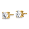 thumbnail image 2 of Auriga Fine Jewelry 14K Yellow Gold 2 cttw Round Lab Grown Diamond Stud Earrings for Women (Clarity- SI, Color-G-H), 2 of 5