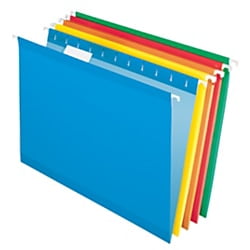 Officemax Hanging Folders - Office Depot Hanging Folders, 15 3/4in. x 9 3/8in., Legal Size, Assorted Primary Colors, Box Of 25, OM97649