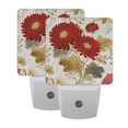 thumbnail image 7 of LED Sensor Night Light Auto On/Off Dusk to Dawn Lamp for Bedroom Hallway Red Chrysanthemum Pattern 2 Pack, 7 of 7