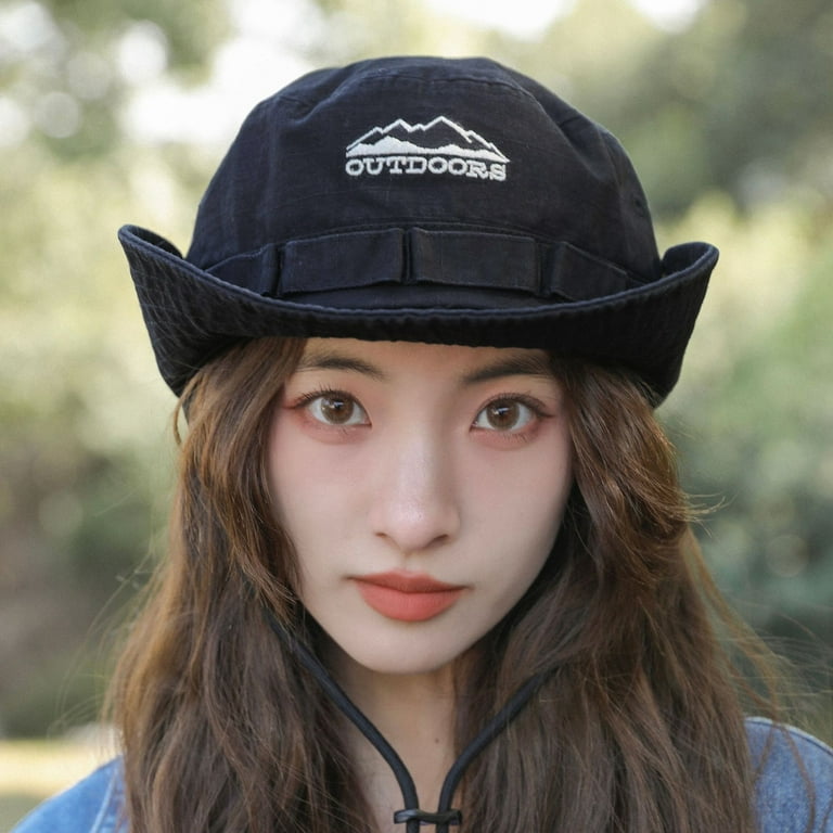 Waroomhouse Women Fisherman Hat Solid Color Breathable Anti