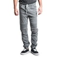 thumbnail image 4 of Victorious Men's Scrunch Stacked Biker Twill Jogger Pants JG882 - Textured Gray - Large, 4 of 6