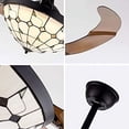 thumbnail image 2 of MONIPA Tiffany Ceiling Fan 42-inch Adjustable Retro with Retractable Blade in 3 Colors and 3 Speeds for Bedroom Living Room (black), 2 of 6