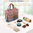 thumbnail image 5 of FORMRS Womens Corduroy Tote Bag Crossbody Shoulder Handbag with Pocket, Orange Vibrant Flowers, 5 of 7