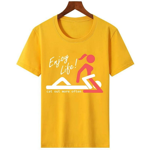 Enjoy Life Eat Out More Often Sex Men Tshirt Custom Funny T Shirts