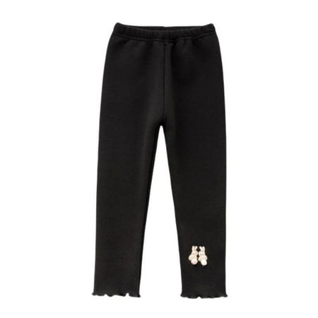 

Topumt Baby Girl Winter Warm Sweatpants Toddler Cotton Active Elastic Pants Fleece Lined