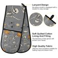 thumbnail image 2 of Yayeee Double Oven Mitt Kitchen Heat Resistant Baking 35" x7" Quilted Glove, Gray Halloween Dancing, 2 of 6