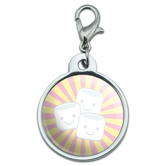 Cute Marshmallows Candy Small Metal ID Pet Dog Tag