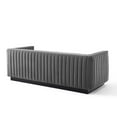 thumbnail image 5 of Modway Conjure Channel Tufted Velvet Sofa in Gray, 5 of 9