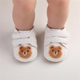 thumbnail image 3 of WMTBSRSW Newborn Baby Winter Boots Cute Bear Cartoon Cozy Fleece Booties Winter Soft Warm Anti-Slip Slippers Infant Hook and Loop First Walking Shoes, 3 of 3