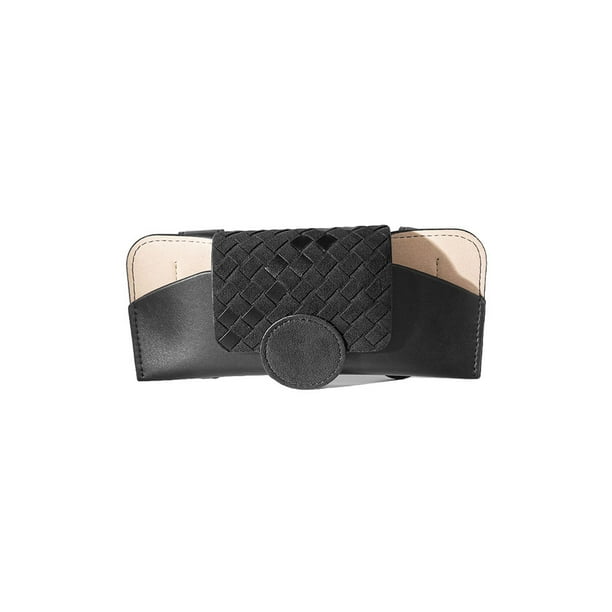 Kenally Soporte para anteojos de sol para coche, estuche de almacenamiento para anteojos con Clip de cuero, caja para camión, tarjeta automotriz, Type2 NO2 Kenally VI015528-02