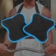 thumbnail image 4 of Guantes de levantamiento de pesas con almohadillas para mujeres y hombres, para dominadas, para entrenamiento en el gimnasio y mancuernas. Azul, 4 of 9