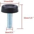 thumbnail image 2 of Juego de 20 pies niveladores para muebles: M8 x 24 mm, protectores de patas de mesa ajustables con varilla roscada, pie nivelador para muebles atornillado, 2 of 6