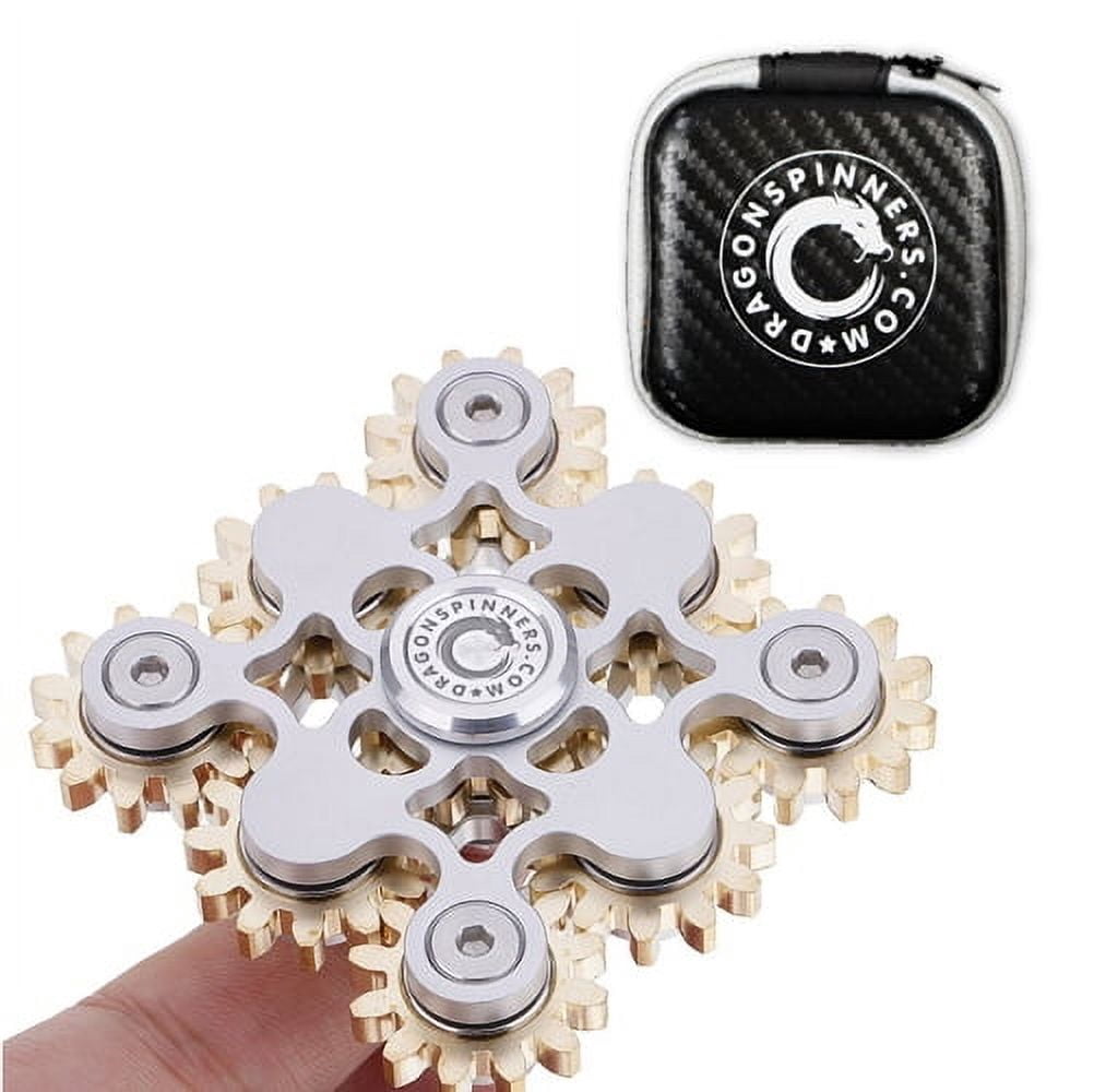 G9 Nine-Bearing Gear Metal Fidget Spinner – Maximum Spin Time – Precision Engineered – Smooth & Silent Rotation – Ultimate Stress Relief & Focus Tool