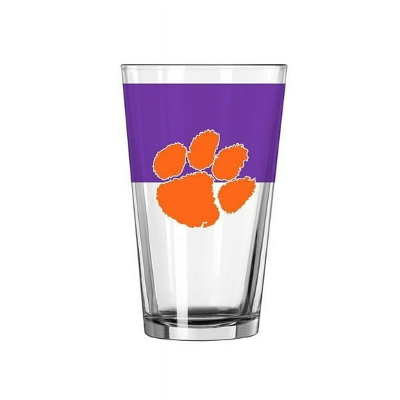 16 oz NCAA Clemson Colorblock Pint Glass