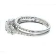 thumbnail image 3 of Emerald Cut Diamond Engagement Ring and Band Set Baguette Side Diamonds 14K White Gold 1.00ctw, 3 of 3
