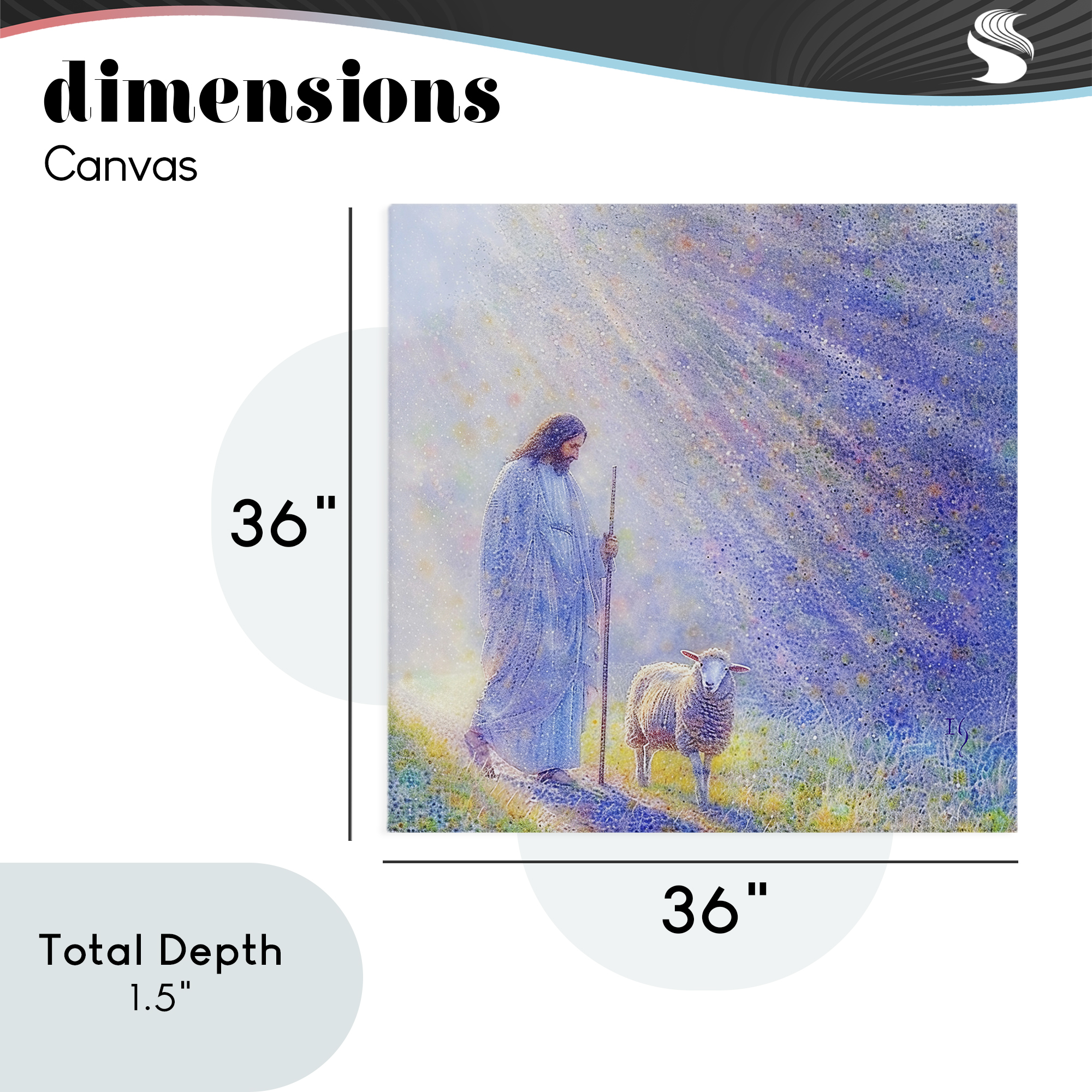 Guiding Light Shepherd Canvas Wall Art, design by Ivan Guaderrama