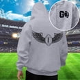 thumbnail image 1 of MHFRRA Sudadera con Capucha Informal para Hombre, Estilo Holgada, con Estampado de Fútbol, Cómoda y Cálida, para Uso Diario En Otoño E Invierno Gris, 1 of 4