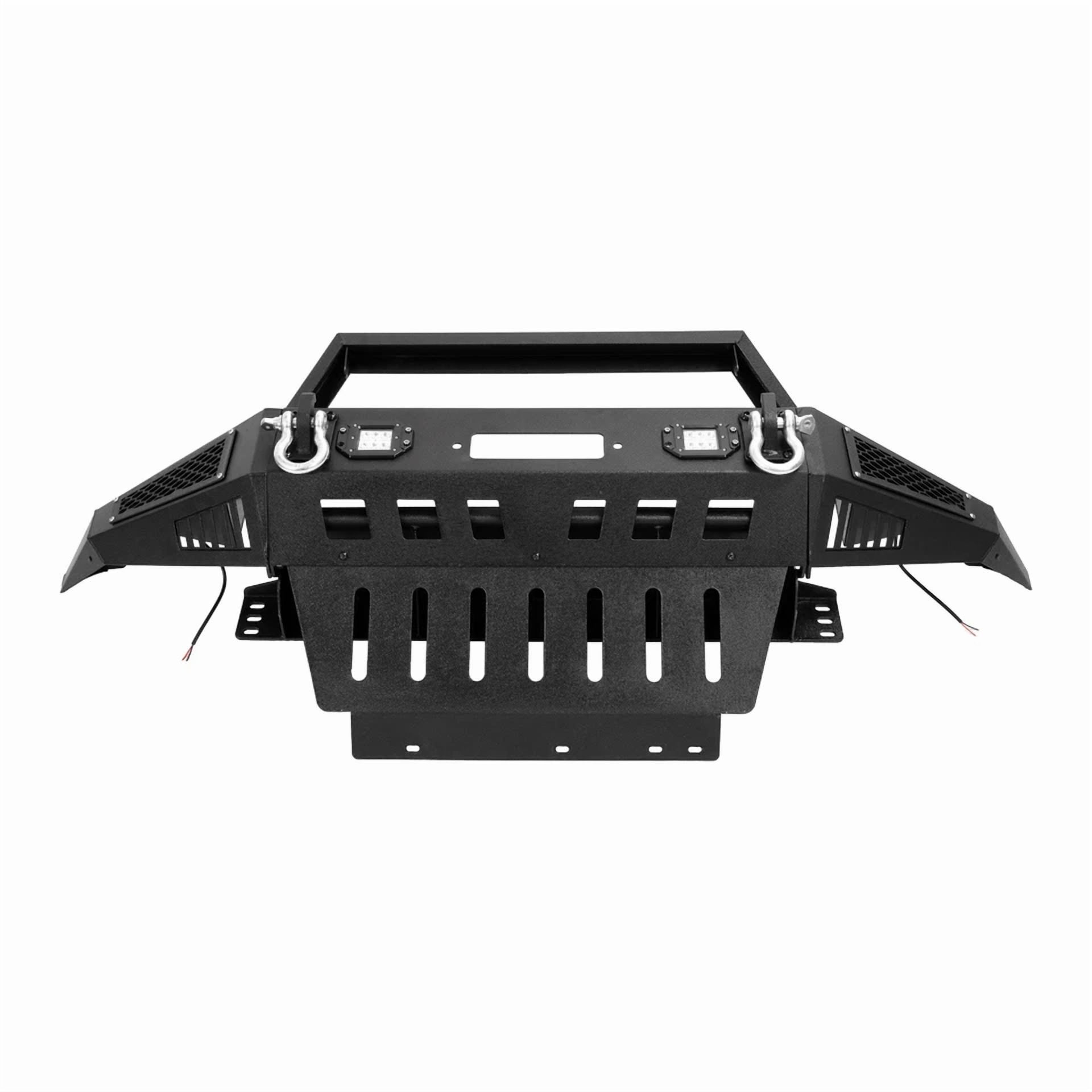 Kojem Front Bumper Assembly W/Winch Plate & LED Lights for 2007-2014 Toyota FJ Cruiser