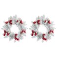 thumbnail image 3 of HLONK 28cm Christmas Candle Rings Artificial Berries Candle Rings Small Wreaths for Cabinets Wedding Centerpiece Tabletop Home, 3 of 10