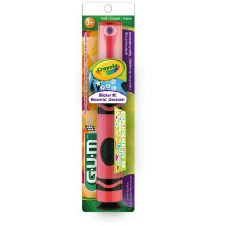 GUM Crayola Power Toothbrush 1 Each Color may (Best Electric Toothbrush For Gum Care)