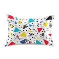 thumbnail image 7 of Yayeee Pillowcase Queen Size Set of 2 Satin Wrinkle Resistant Pillow Case, Colorful Triangles, 7 of 7