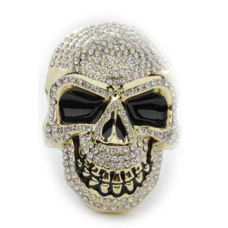 Wood Skull Belt Buckle - New Men Women Gold Metal Belt Buckle Silver Beads Skeleton Skull Halloween Style