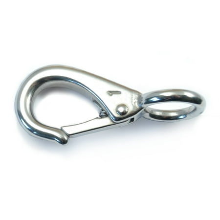 

5/8 18-8 Stainless Steel 90 degree Fixed Eye Spring Snap Hooks (5 pcs.)