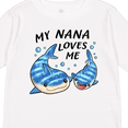 thumbnail image 4 of Inktastic My Nana Loves Me- whale shark Boys or Girls Long Sleeve Toddler T-Shirt, 4 of 5