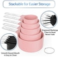 thumbnail image 3 of Square Stackable Measuring Cups & Spoons Set - Nesting Design with Stainless Steel Handles, Space-Saving Kitchen Gadgets for Baking & Cooking（Pink）, 3 of 6