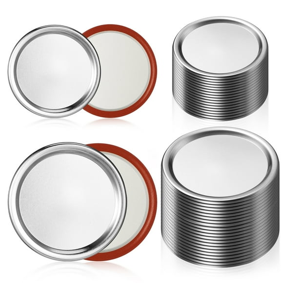 48 Pcs Couvercles de Mise en Conserve Couvercles de Pots à Grand Ouverture Couvercles de Pots sous Vide Bouchons de Pots Couvercles de Pots pour Boire pour la Cuisine